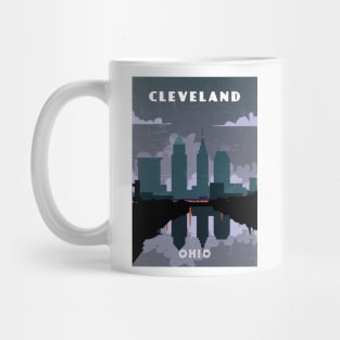 Cleveland, Ohio, USA.Retro travel poster Mug